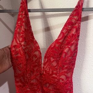 Elegant Red Lace Women’s Lingerie